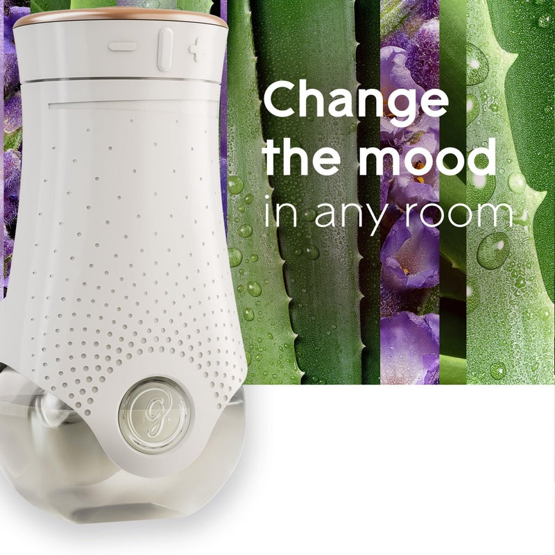 Glade PlugIns Refills Air Freshener Starter Kit, Scented and Essential Oils for Home and Bathroom, Lavender & Aloe, 3.35 Fl Oz, 1 Warmer + 5 Refills - Image 2